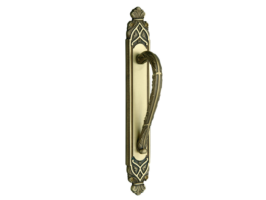 Bronces Mestre Clasica Door pull handle on plate - 0M3402