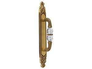 Bronces Mestre Clasica Door pull handle on plate with Swarovski crystal - 0M3405-S00