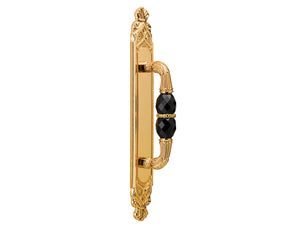 Bronces Mestre Clasica Door pull handle on plate with Swarovski black crystal - 0M3405-SN0
