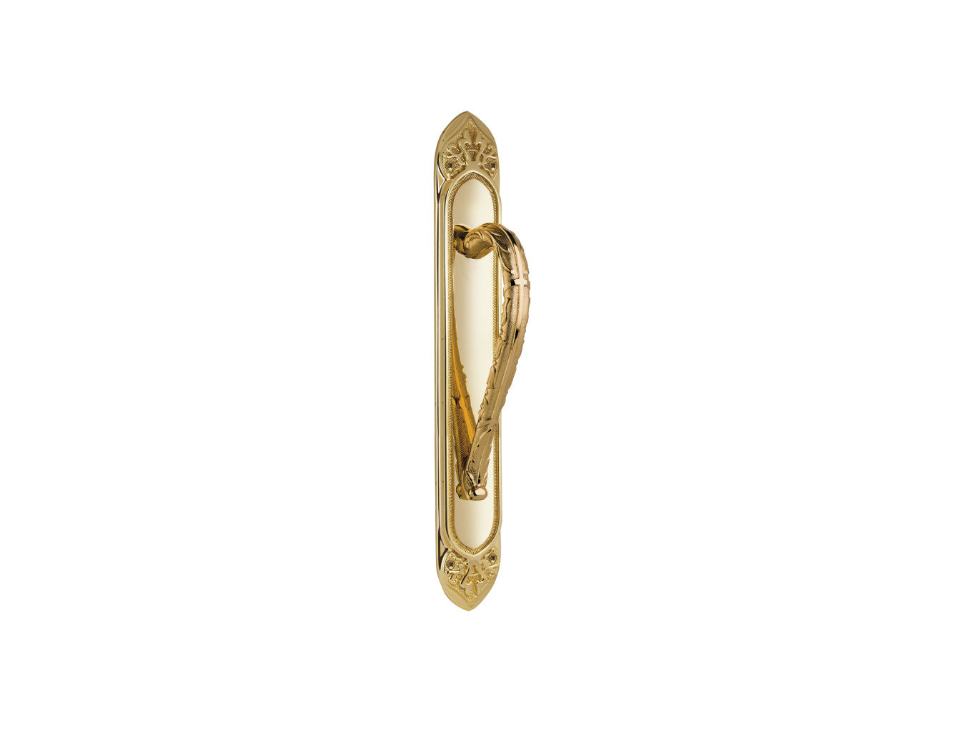 Bronces Mestre Mihrab Door pull handle on plate 60x400mm - 0M4403