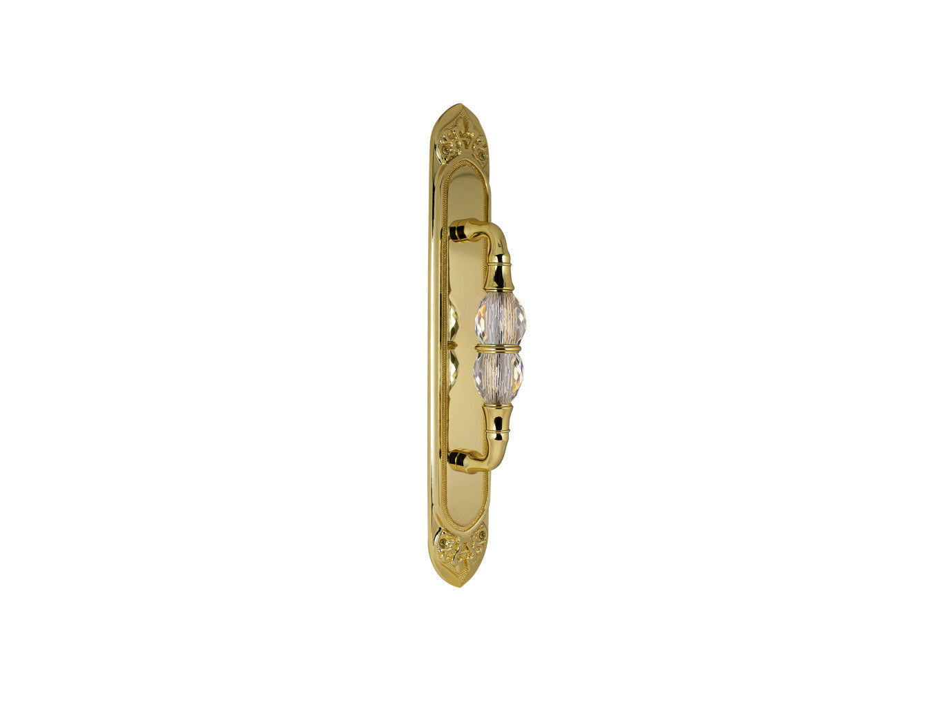 Bronces Mestre Mihrab Door pull handle on plate with Swarovski crystal 60x400mm - 0M4406-S00