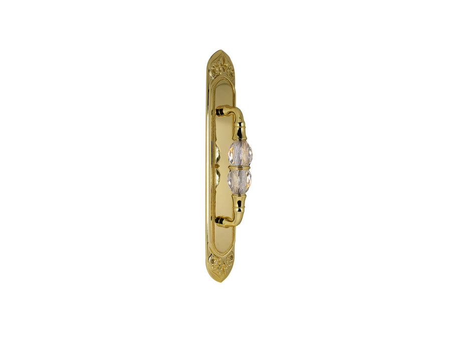 Bronces Mestre Mihrab Door pull handle on plate with Swarovski crystal 60x400mm - 0M4406-S00