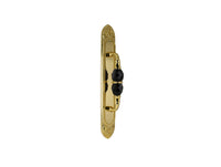 Bronces Mestre Mihrab Door pull handle on plate with black Swarovski crystal 60x400mm - 0M4406-SN0