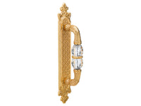 Bronces Mestre Clasica Door pull handle on plate with Swarovski crystal - 0M4605-S00