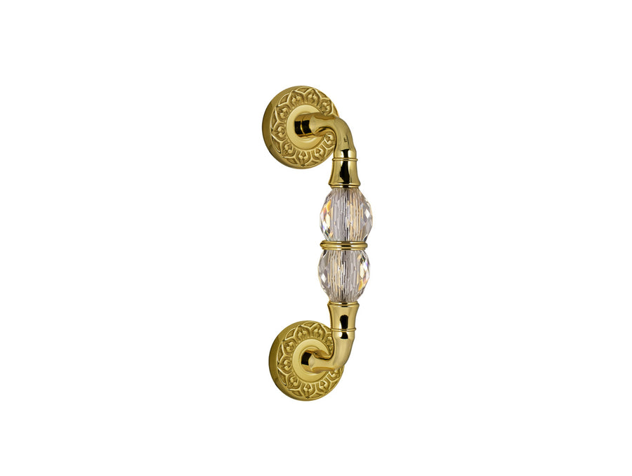 Bronces Mestre Mihrab Door pull handle on rosettes with Swarovsky cristal - 0N4406-S00