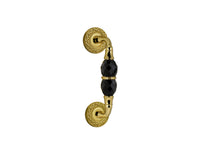 Bronces Mestre Mihrab Door pull handle on rosettes with Swarovsky black cristal - 0N4406-SN0