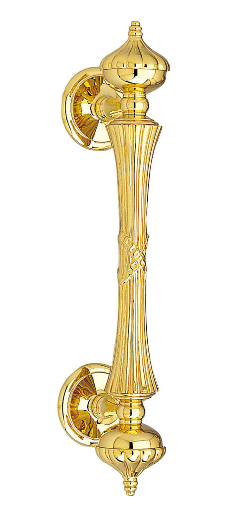 Bronces Mestre Clasica Door pull handle on rosettes 390mm - 0N4694