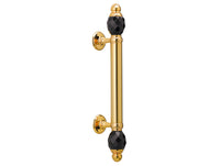 Bronces Mestre Clasica Door pull handle on rosettes 340mm with Swarovski black crystal - 0N4760-N00