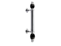 Bronces Mestre Clasica Door pull handles set 340mm on rosettes with Swarovski black - 0N4761-N00