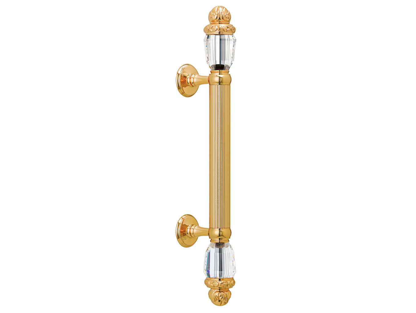 Bronces Mestre Clasica Door pull handle on rosettes 340mm with Swarovski crystal - 0N4764-C00