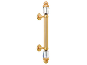 Bronces Mestre Clasica Door pull handle on rosettes 340mm with Swarovski crystal - 0N4764-C00