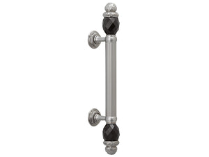 Bronces Mestre Clasica Door pull handle on rosettes 340mm with Swarovski black crystal - 0N4764-N00