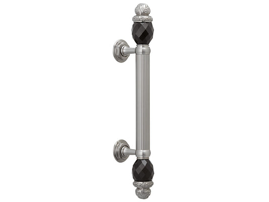 Bronces Mestre Clasica Door pull handle on rosettes 340mm with Swarovski black crystal - 0N4764-N00