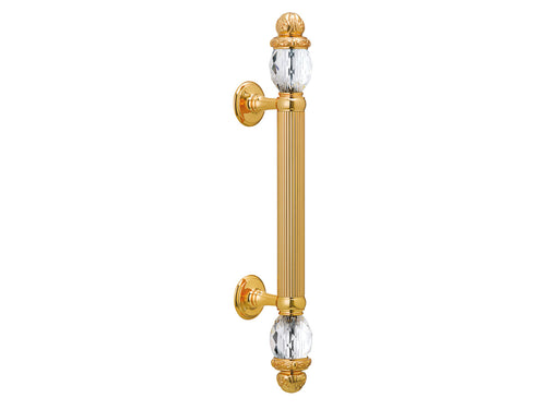 Clasica Door pull handles set 340mm on rosettes with Swarovski crystal