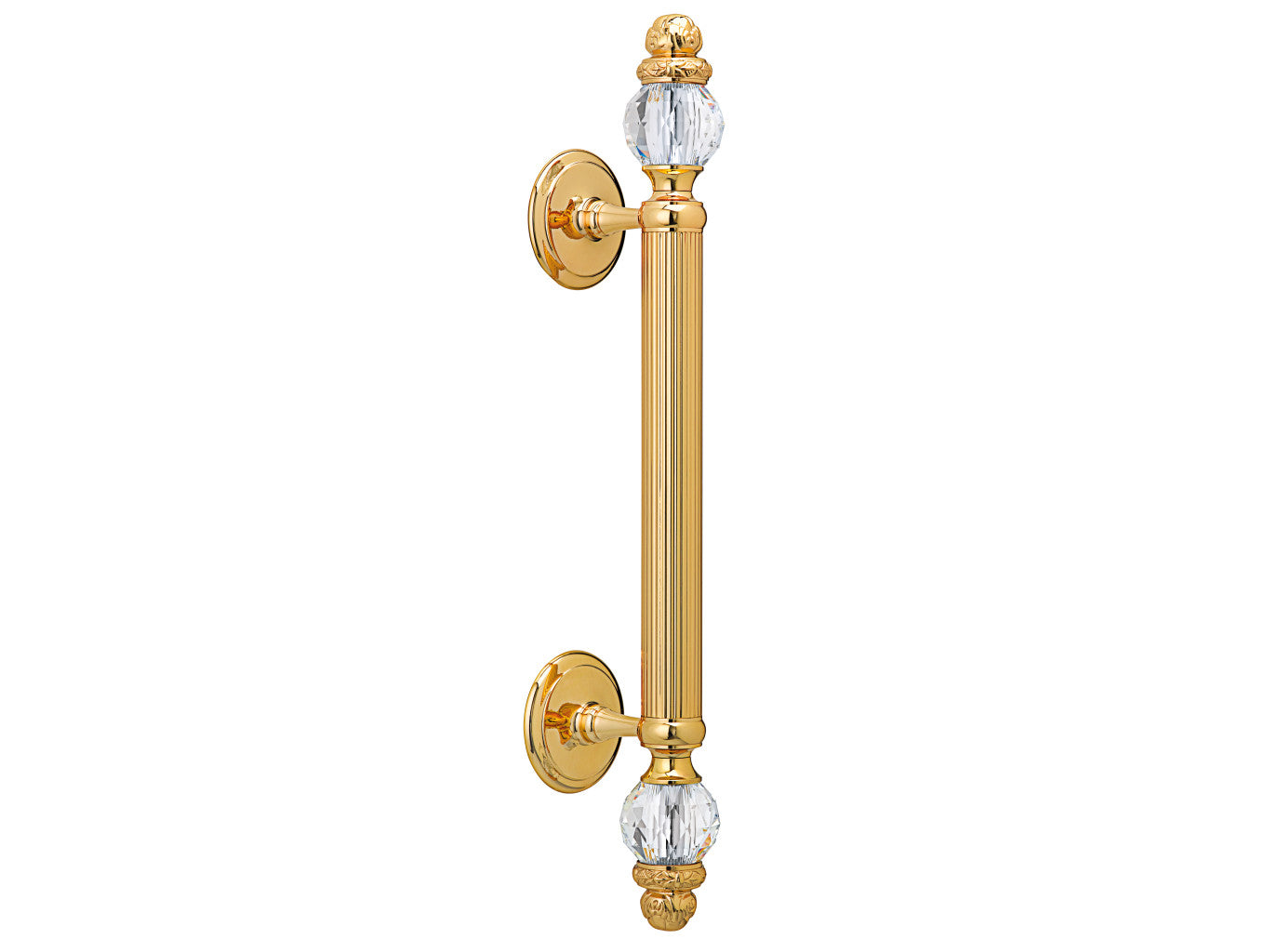 Bronces Mestre Clasica Door pull handles set 440mm on rosettes with Swarovski crystal - 0N4767-000