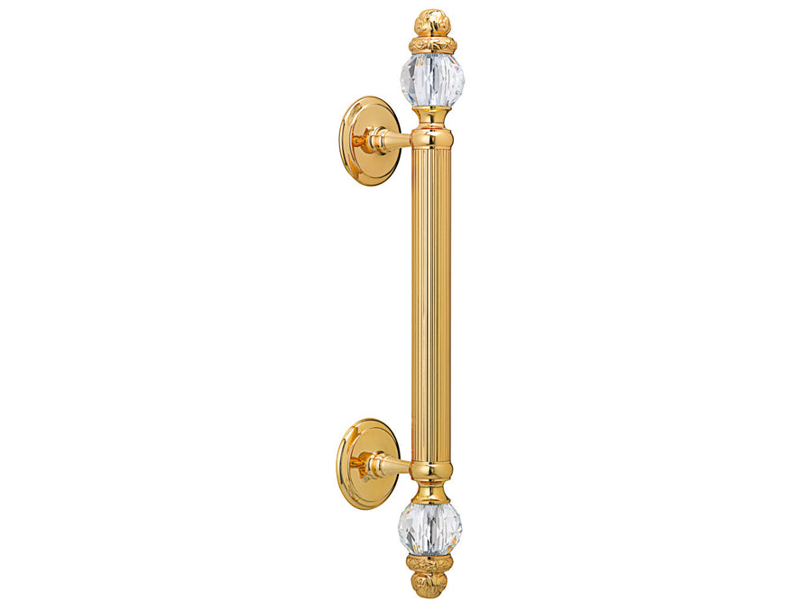 Bronces Mestre Clasica Door pull handles set 440mm on rosettes with Swarovski crystal - 0N4767-000