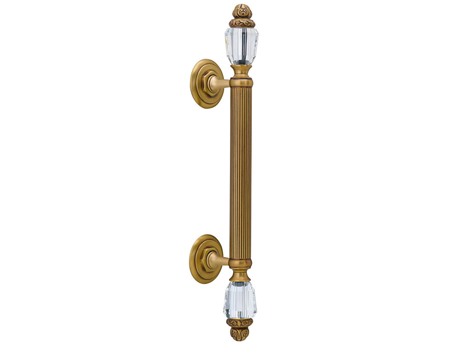 Bronces Mestre Clasica Door pull handles set 465mm on rosettes with Swarovski crystal - 0N4767-C00