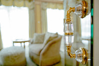 Strass Door pull handle on rosettes with Swarovski crystal exclusive in interior - Bronces Mestre
