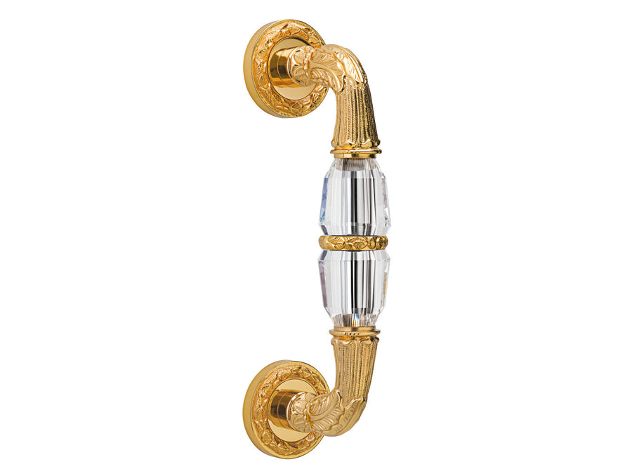 Bronces Mestre Clasica Door pull handle on rosettes with Swarovski crystal - 0N6505-ST0