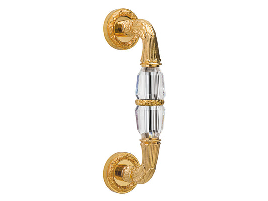 Bronces Mestre Clasica Door pull handle on rosettes with Swarovski crystal - 0N6505-ST0