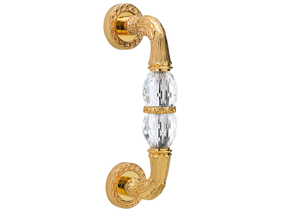 Bronces Mestre Clasica Door pull handle on rosettes with Swarovski crystal - 0N7005-S00