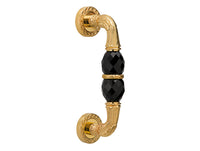 Bronces Mestre Clasica Door pull handle on rosettes with Swarovski black crystal - 0N7005-SN0