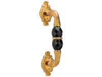Bronces Mestre Clasica Door pull handle on rosettes with Swarovski black crystal - 0N7105-SN0