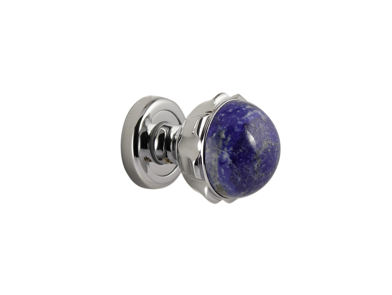 Bronces Mestre Urbe Precious Lapislazuli Door knob handles set on roses with lapislazuli stone - 0P6045