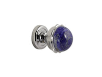 Bronces Mestre Urbe Precious Lapislazuli Door knob handles set on roses with lapislazuli stone - 0P6045