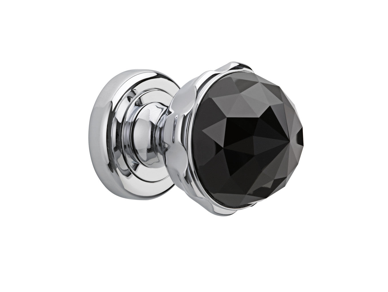Bronces Mestre Clasica Door knob handles set on roses with Swarovski black crystal - 0P6045-N00