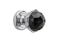 Bronces Mestre Clasica Door knob handles set on roses with Swarovski black crystal - 0P6045-N00