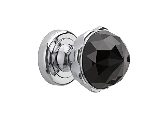 Bronces Mestre Clasica Door knob handles set on roses with Swarovski black crystal - 0P6045-N00