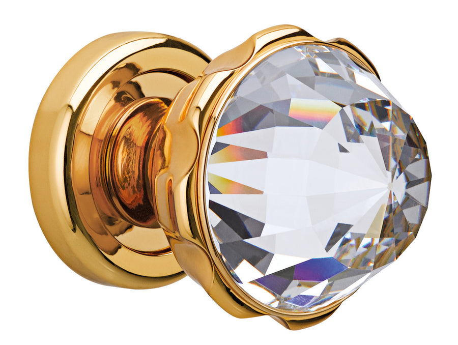 Bronces Mestre Clasica Door knob handles set on roses with Swarovski crystal - 0P6046