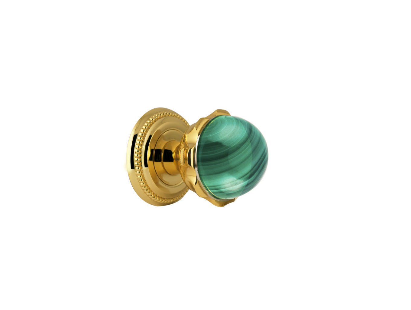 Bronces Mestre Metropolis Precious Door knob handles set on roses with malachite stone - 0P8545-ML0
