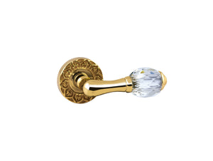 Bronces Mestre Mihrab Door lever handles set on roses with Swarovski crystal - 0R4440-000