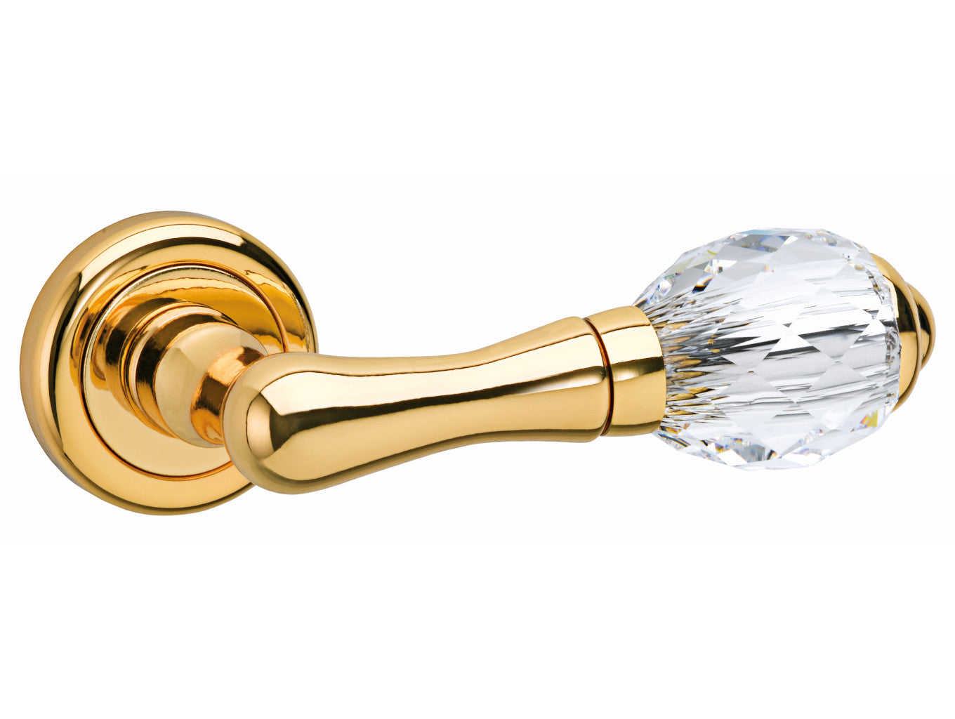 Bronces Mestre Clasica Door lever handles set on roses with Swarovski crystal - 0R6040-000