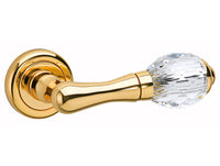 Bronces Mestre Clasica Door lever handles set on roses with Swarovski crystal - 0R6040-000