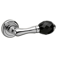 Bronces Mestre Clasica Door lever handles set on roses with Swarovski black crystal - 0R6040-N00