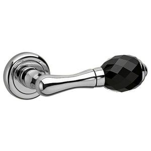Bronces Mestre Clasica Door lever handles set on roses with Swarovski black crystal - 0R6040-N00