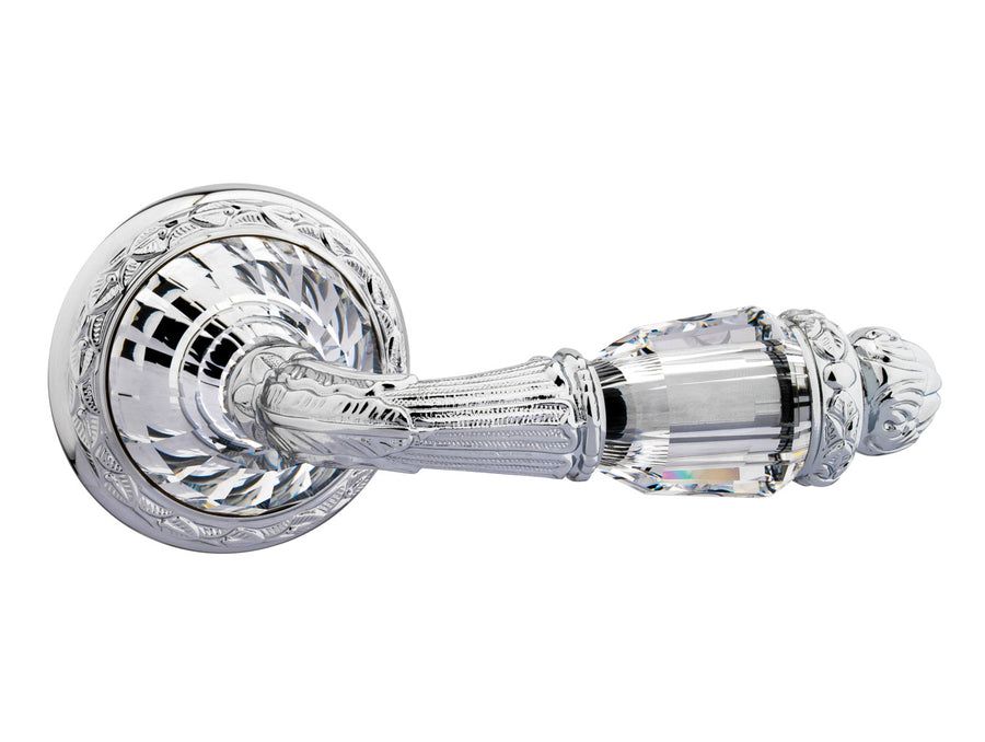Bronces Mestre Strass Door lever handles set on roses with Swarovski crystal exclusive r - 0R6241-B00