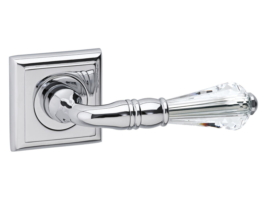 Bronces Mestre Urbe Door lever handles set on roses with Swarovski crystal - 0R6469-000