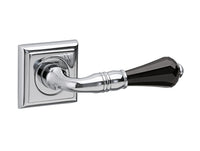 Bronces Mestre Urbe Door lever handles set on roses with Swarovski black crystal - 0R6469-N00