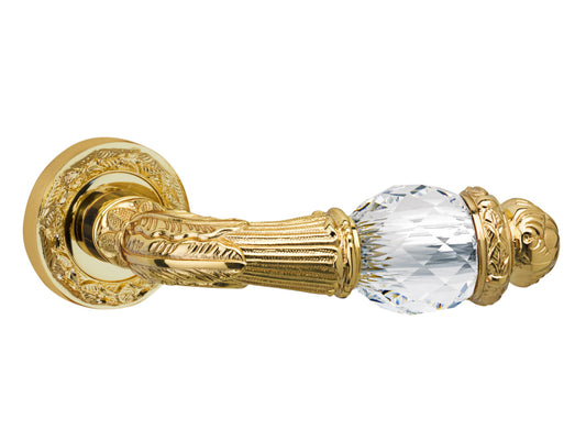 Bronces Mestre Clasica Door lever handles set on roses with Swarovski crystal - 0R6541-000