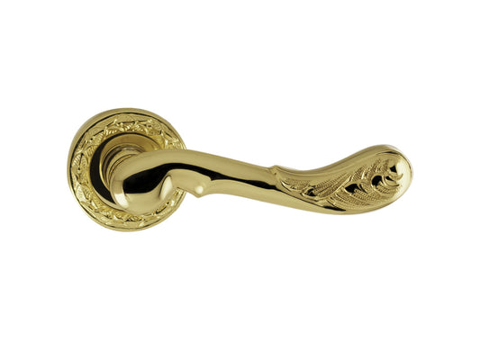 Bronces Mestre Clasica Door lever handles set on roses - 0R6560