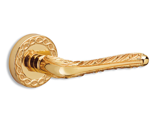 Bronces Mestre Clasica Door lever handles set on roses - 0R7032