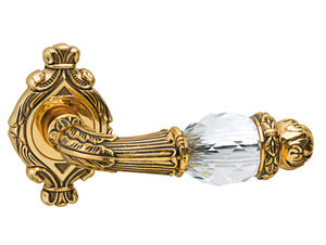 Bronces Mestre Clasica Door lever handles set on roses with Swarovski crystal - 0R7141-000