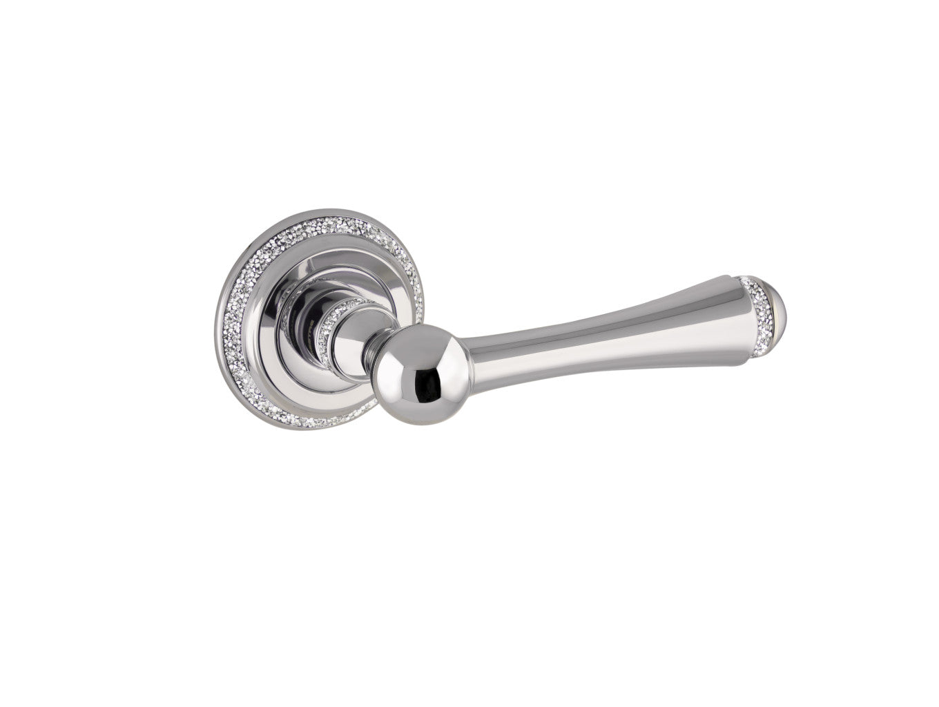 Bronces Mestre Metropolis Door lever handles set on roses with Swarovski Crystal Rocks - 0R8181