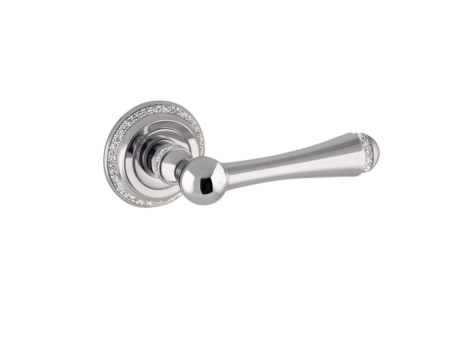 Bronces Mestre Metropolis Door lever handles set on roses with Swarovski Crystal Rocks - 0R8181