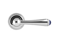 Bronces Mestre Metropolis Precious Door lever handles set on roses with lapislazuli stone - 0R8585-LP0