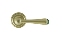 Bronces Mestre Metropolis Precious Door lever handles set on roses with malachite stone - 0R8585-ML0